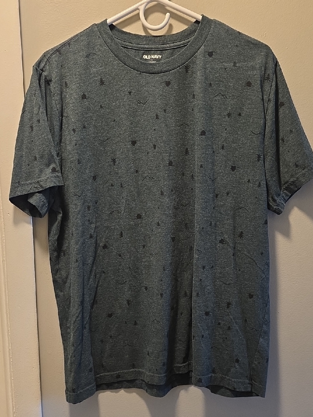 Old Navy Men's Slate Green Short-Sleeve Crew T-Shirt